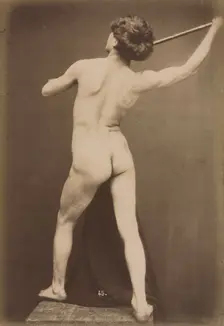 Male Nude, c. 1870-1875. Creator: Guglielmo Marconi (French, 1842-aft.1885)