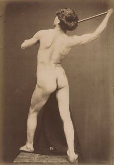 Male Nude, c. 1870-1875. Creator: Guglielmo Marconi (French, 1842-aft.1885)