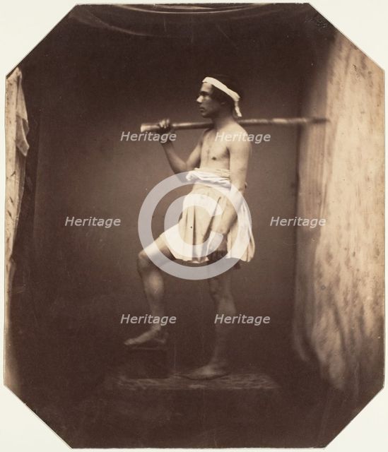 [Male Nude in Studio], late 1850s. Creator: Unknown.