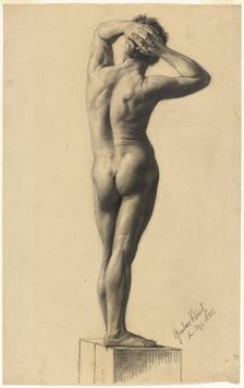 Male Nude, January 29, 1880. Creator: Gustav Klimt