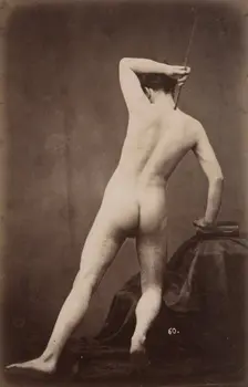 Male Nude Study, c1870. Creator: Gaudenzio Marconi