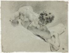 Male Nude Seen from the Back, 1733/94. Creator: Domenico Maggiotto