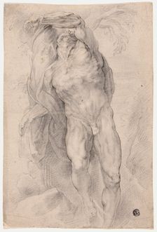 Male Nude Tied to Tree, c. 1620. Creator: Unknown