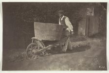 Male Peasant with Wheelbarrow, 1870. Creator: Giraudon's Artist