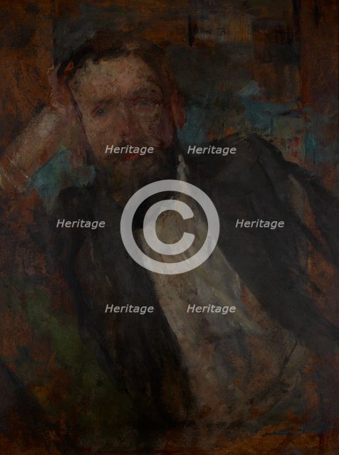 Male Portrait-two-sided painting, c1905. Creator: Olga Boznanska.