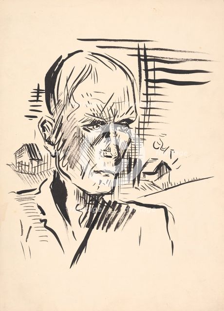 Male portrait I., 1930s. Creator: Arnold Peter Weisz-Kubincan.