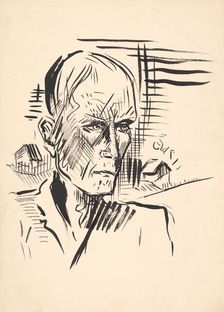 Male portrait I., 1930s. Creator: Arnold Peter Weisz-Kubincan