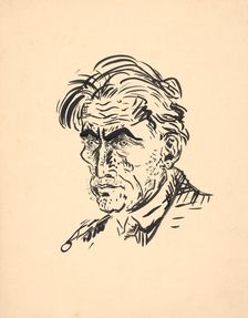 Male portrait II., 1940s. Creator: Arnold Peter Weisz-Kubincan