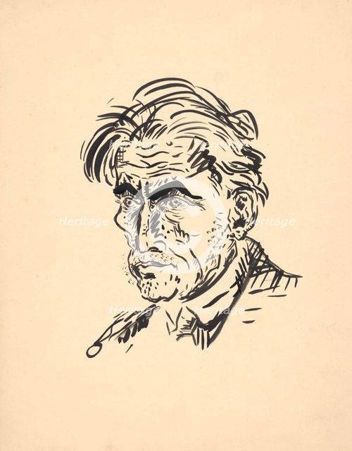 Male portrait II., 1940s. Creator: Arnold Peter Weisz-Kubincan.