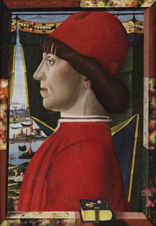 Male Portrait in profile, 1465-1470. Creator: Leonelli (da Crevalcore), Antonio (c. 1450-beore 1525)