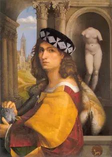 Male portrait (self-portrait), 1512. Creator: Domenico Capriolo