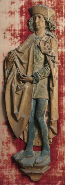 Male Relief Figure, German, 15th century. Creator: Unknown