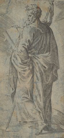 Male Saint, 16th century. Creator: Unknown