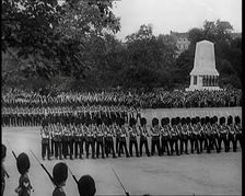 Male Soldiers Performing Trooping the Colour, 1926. Creator: British Pathe Ltd