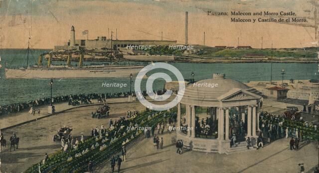 Malecon and Morro Castle, Havana, Cuba, c1920. Artist: Unknown.