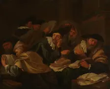 Malediction Being Read in the Synagogue, probably end of 1670s. Creator: Jacob Toorenvliet