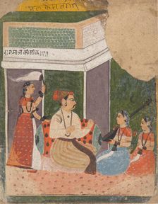 Malkos Raga: Page from a Dispersed Ragamala Series (Garland of Musical Modes), ca. 1640-50. Creator: Unknown