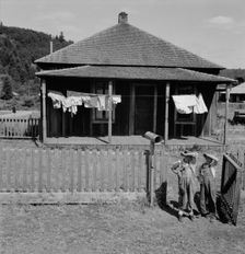 Malone Company house in abandoned mill village..., Thurston County, Western Washington, 1939. Creator: Dorothea Lange