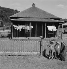 Malone Company house in abandoned mill village..., Thurston County, Western Washington, 1939. Creator: Dorothea Lange