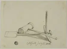 Mallet, Pick and Shovel, 1808/47. Creator: Joshua Cristall
