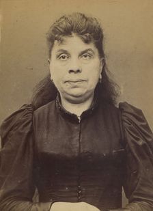 Malpet. Jeanne (femme Pivier). 51 ans, née en mai 42. Couturière. Anarchiste. 3/7/94., 1894. Creator: Alphonse Bertillon