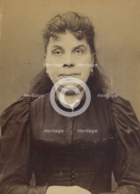 Malpet. Jeanne (femme Pivier). 51 ans, née en mai 42. Couturière. Anarchiste. 3/7/94., 1894. Creator: Alphonse Bertillon.