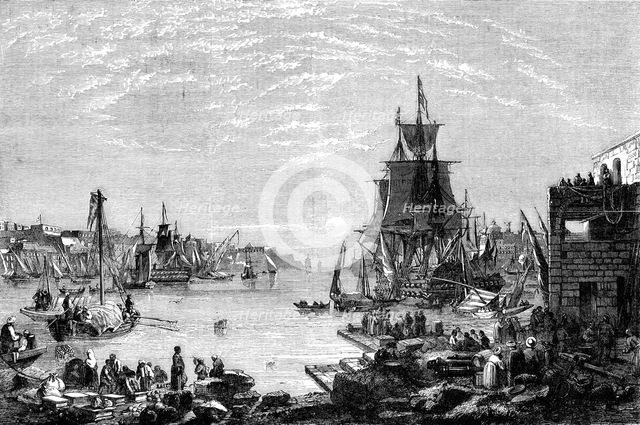 Malta, from a painting by J. W. Carmichael, 1856.  Creator: Unknown.
