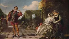 Malvolio and the Countess c1840, (c1915). Artist: Daniel Maclise