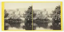 Malvern, the Priory Church, from the Swan Pool, 1850/94. Creator: Francis Bedford