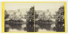 Malvern, the Priory Church, from the Swan Pool, 1850/94. Creator: Francis Bedford