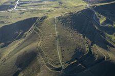 Mam Tor, an Iron Age hillfort in the Peak District, Derbyshire, 2023. Creator: Robyn Andrews