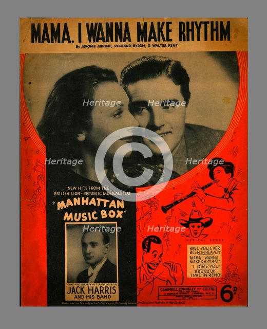 Mama, I Wanna Make Rhythm, sheet music, 1937. Creator: Unknown.