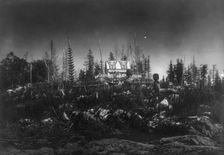 Mamalelekala chief's mortuary house, c1914. Creator: Edward Sheriff Curtis