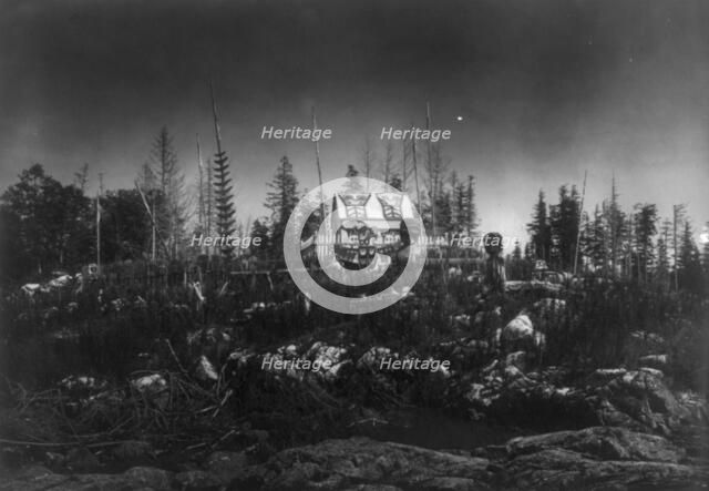 Mamalelekala chief's mortuary house, c1914. Creator: Edward Sheriff Curtis.