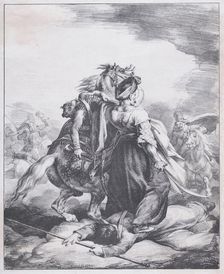 Mameluck Defending a Wounded Trumpeter, 1818. Creator: Theodore Gericault