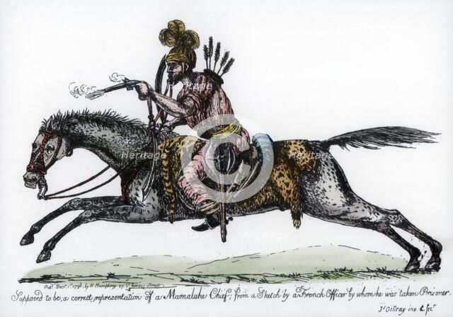 Mameluke chief, 1798.Artist: James Gillray