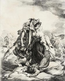 Mameluke Defending an Injured Trumpeter, 1818. Creator: Theodore Gericault