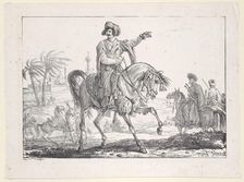 Mameluke on Horseback, first half 19th century. Creator: Carle Vernet