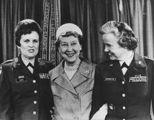 Mamie Eisenhower with the US Army's first women generals, 15th June 1970. Creator: Unknown