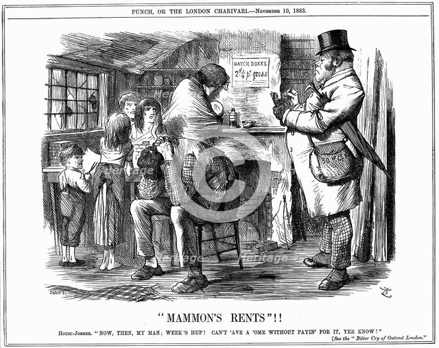 'Mammon's Rents', 1883. Artist: Unknown