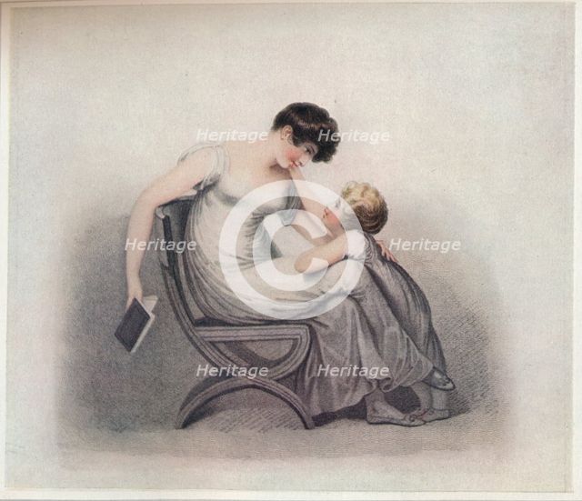 'Mamma, Don't Make Me Beg in Vain, Please Read That Pretty Book Again', c1808. Artist: Adam Buck.