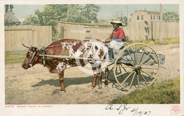 Mammy going to Market, 1902 - 1903. Creator: Detroit Publishing Company.