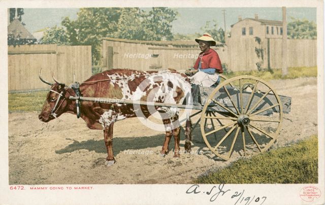 Mammy going to Market, 1902 - 1903. Creator: Detroit Publishing Company.