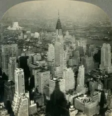 Man-made Crags and Canyons- New York City N.E. from Tower of Empire State Building c1930s. Creator: Unknown