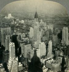 Man-made Crags and Canyons- New York City N.E. from Tower of Empire State Building c1930s. Creator: Unknown
