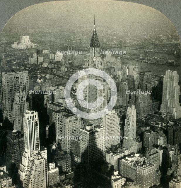 'Man-made Crags and Canyons- New York City N.E. from Tower of Empire State Building', c1930s. Creator: Unknown.