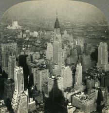 Man-made Crags and Canyons- New York City N.E. from Tower of Empire State Building c1930s. Creator: Unknown