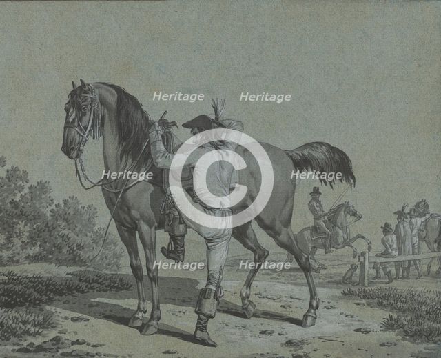 Man Mounting a Horse, . Creator: Jacques Francois Joseph Swebach.