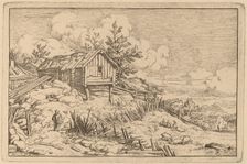 Man near Entry of a Ruinous Hedge, probably c. 1645/1656. Creator: Allart van Everdingen