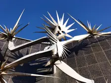 Man of Fire sculpture by David Wynne, Hanley, Stoke-on-Trent, Staffordshire, 2015 Artist: James O Davies